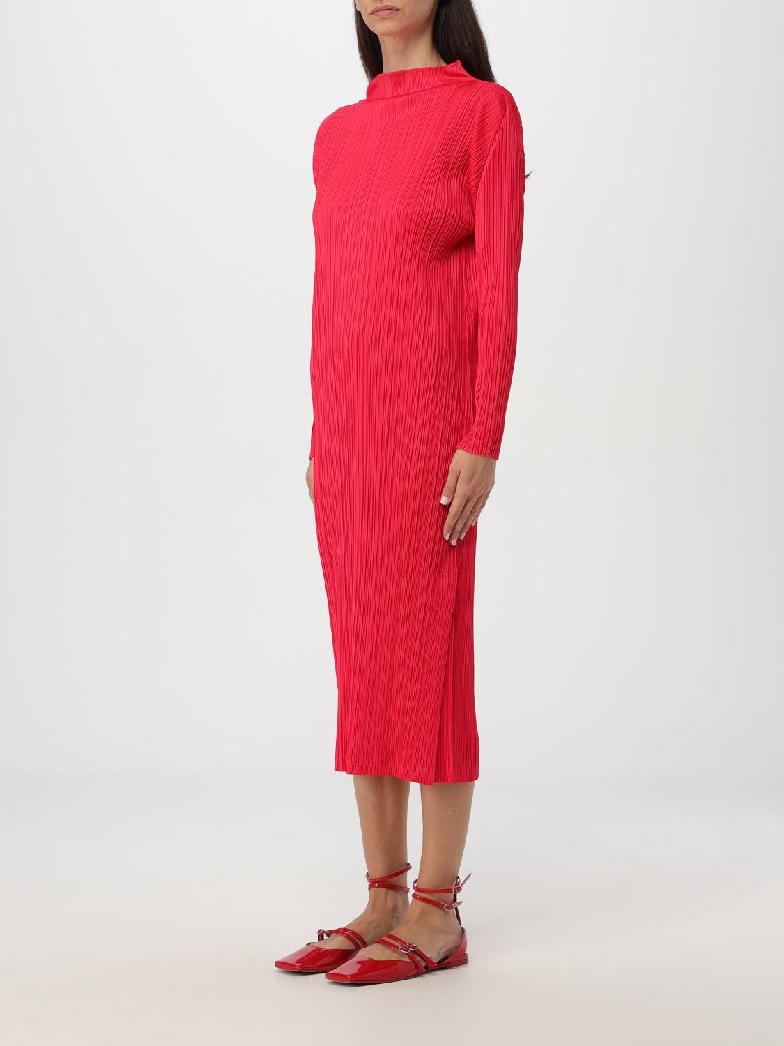 PLEATS PLEASE ISSEY MIYAKE DRESS: Dress woman Pleats Please Issey Miyake, Red - Img 4