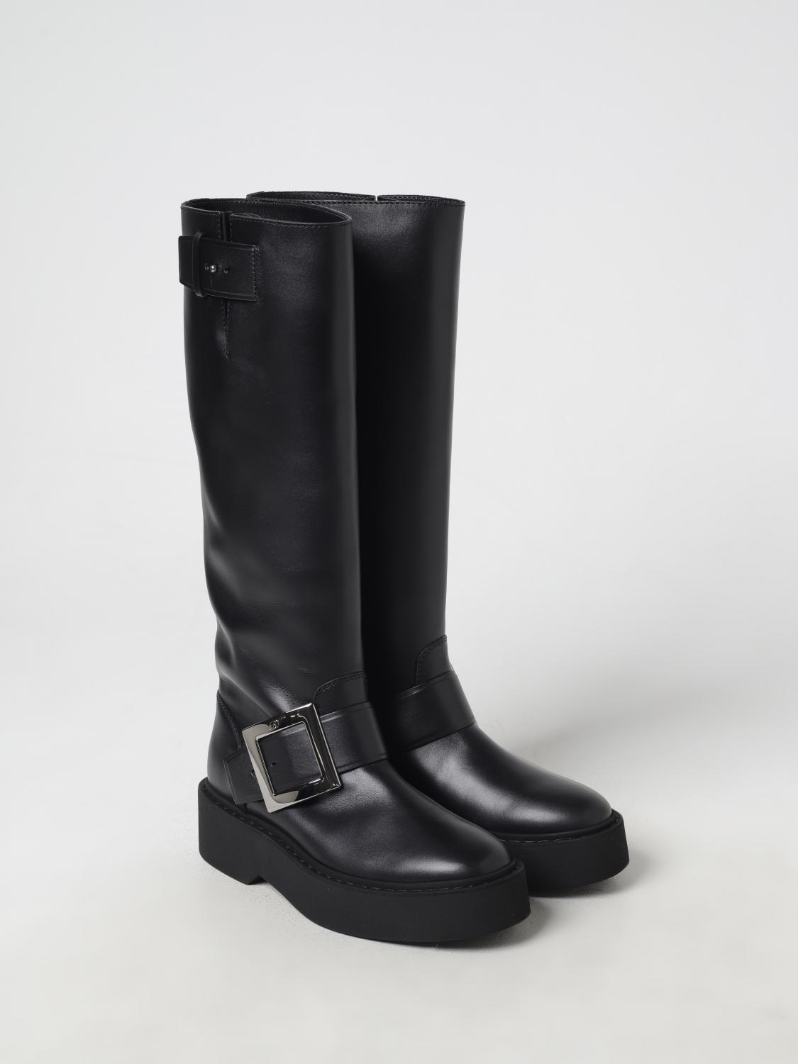 ROGER VIVIER BOOTS: Flat ankle boots woman Roger Vivier, Black - Img 2