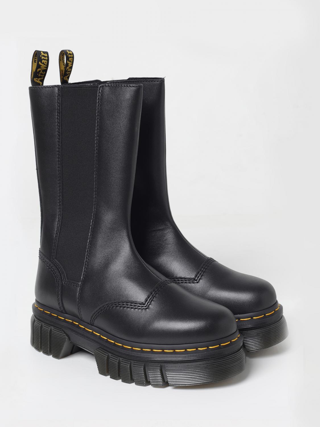 DR. MARTENS BOOTS: Flat ankle boots woman Dr. Martens, Black - Img 2