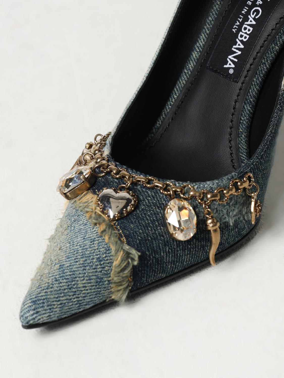 DOLCE & GABBANA ESCARPINS: Escarpins femme Dolce & Gabbana, Denim - Img 4