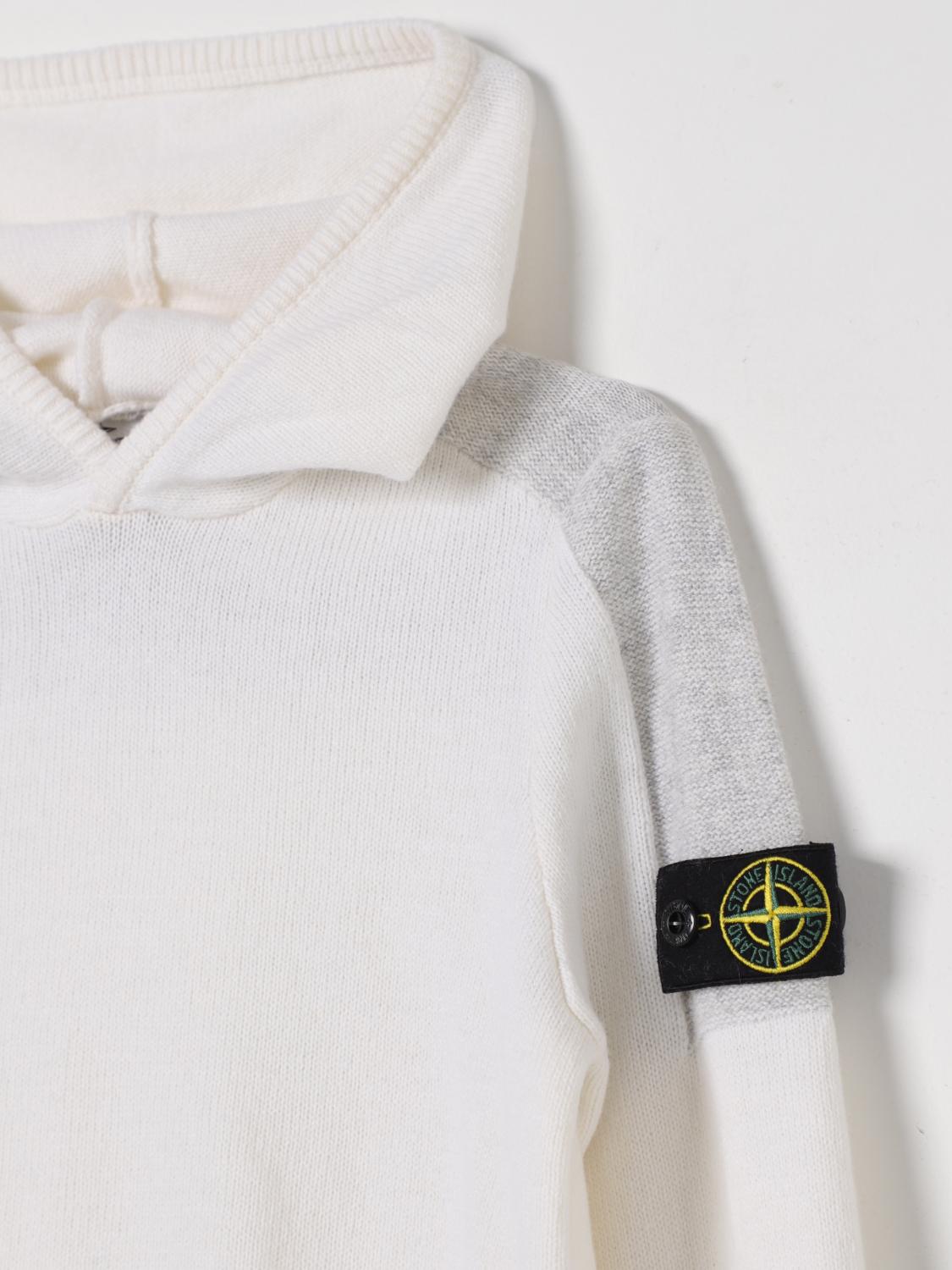 STONE ISLAND JUNIOR SWEATER: Sweater kids Stone Island Junior, White - Img 3