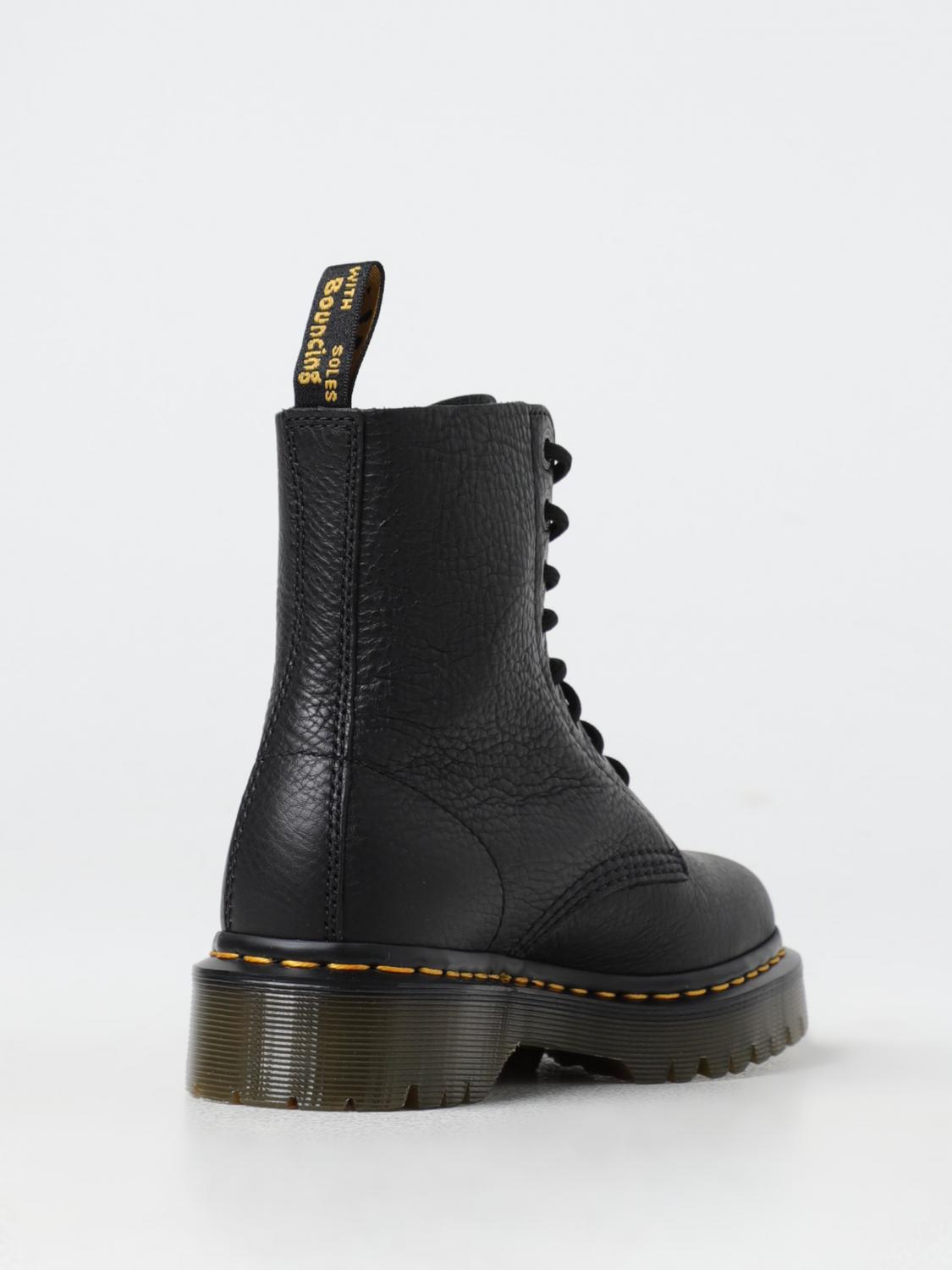 DR. MARTENS FLAT ANKLE BOOTS: Flat ankle boots woman Dr. Martens, Black - Img 3