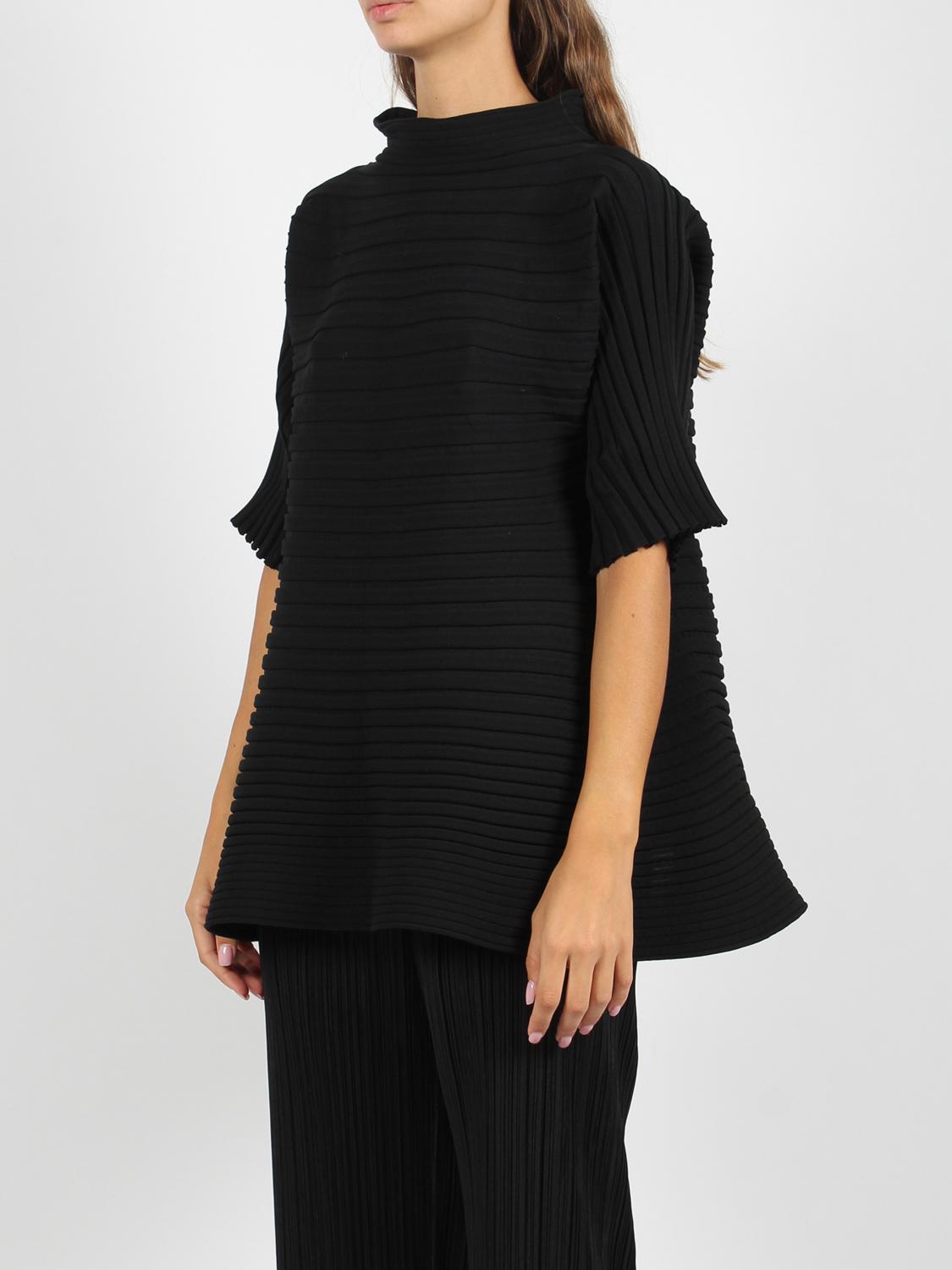 PLEATS PLEASE ISSEY MIYAKE TOP: Jersey mujer Pleats Please Issey Miyake, Negro - Img 2