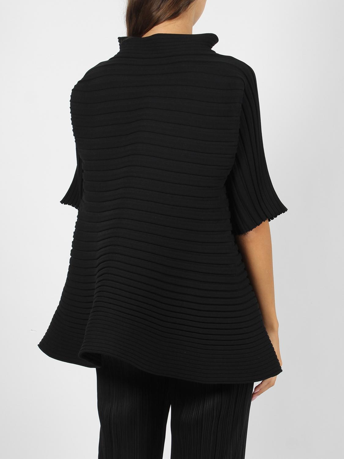 PLEATS PLEASE ISSEY MIYAKE TOP: Jersey mujer Pleats Please Issey Miyake, Negro - Img 3