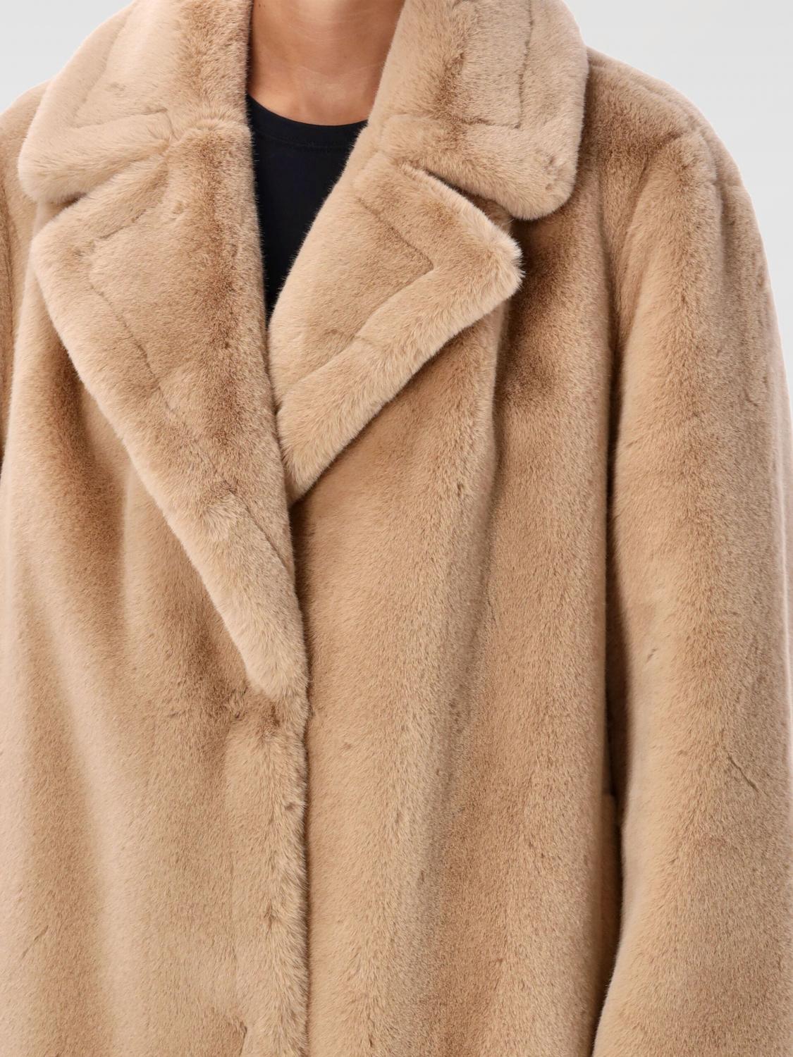 アウターその他 STAND STUDIO Woman Fur coats Beige 611229070 10301 Stand Studio Outlet: Coat woman - Beige | Stand Studio fur