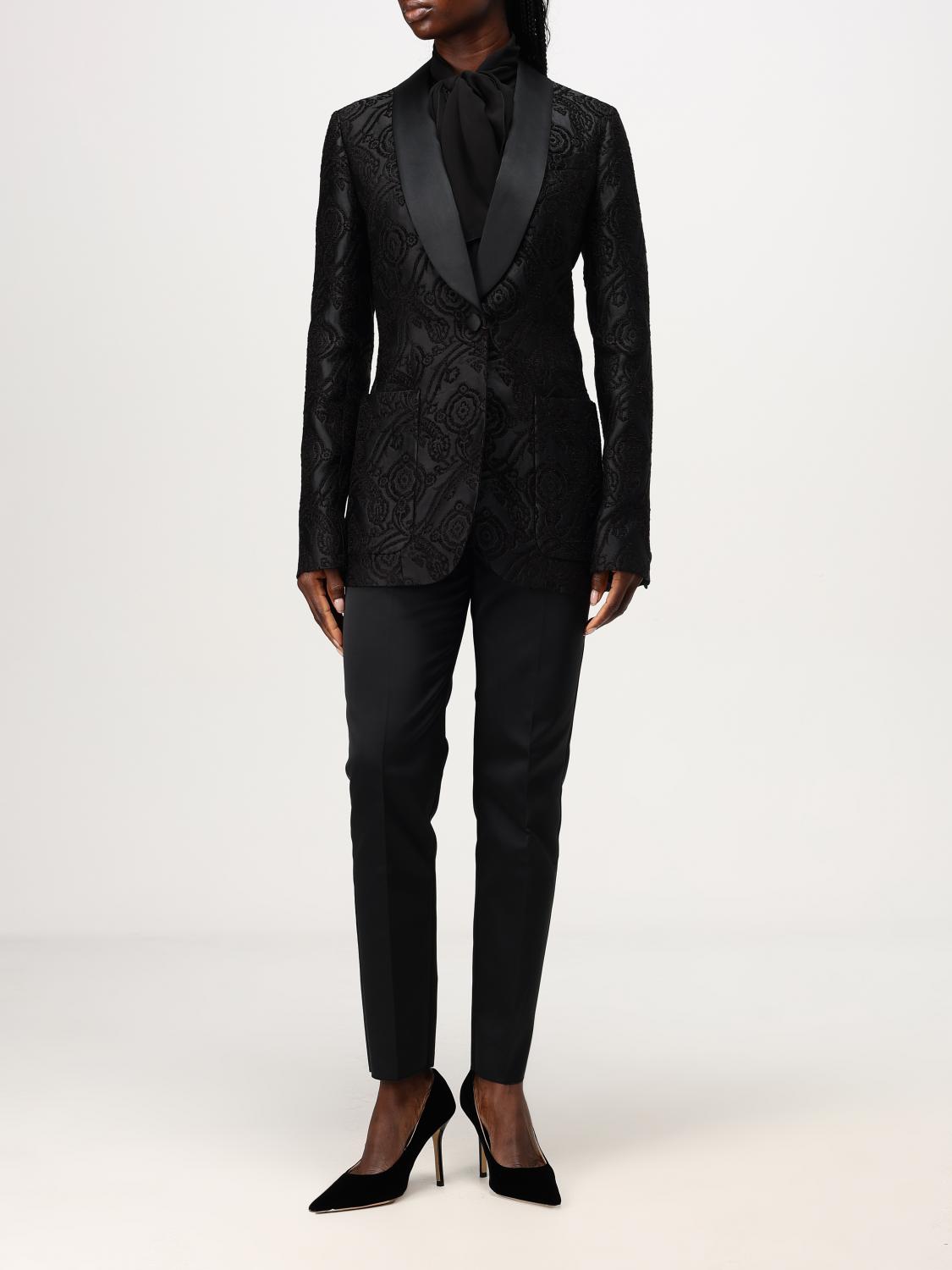 ETRO BLAZER: Blazer Etro in misto viscosa e seta , Nero - Img 2