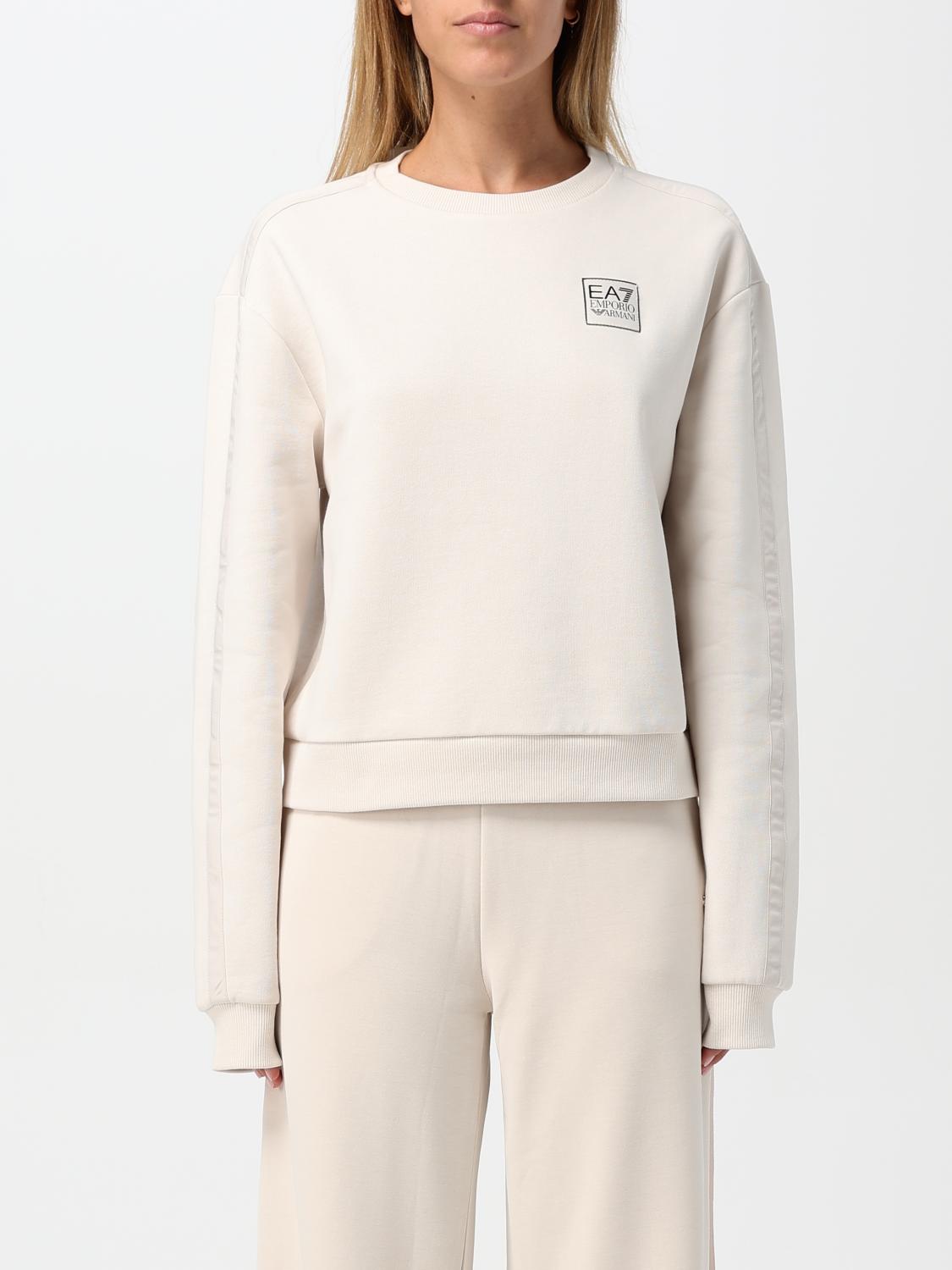 EA7 SWEATSHIRT: Sweatshirt woman Ea7, White - Img 1