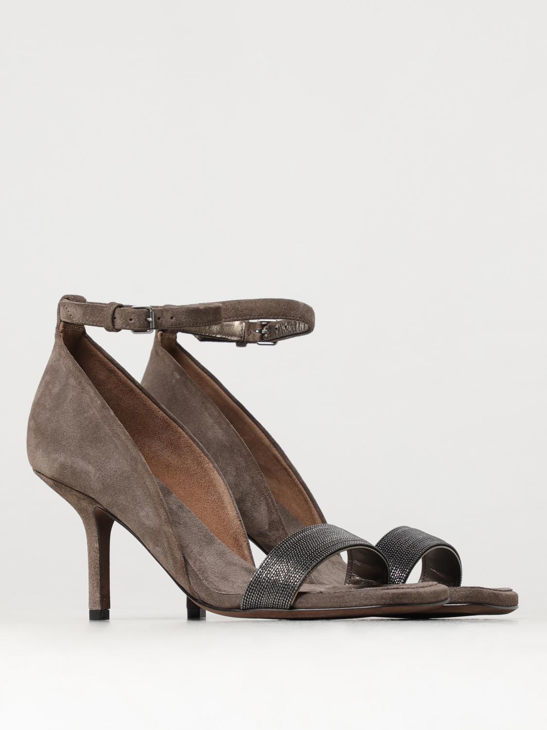 BRUNELLO CUCINELLI HEELED SANDALS: Shoes woman Brunello Cucinelli, Brown - Img 2