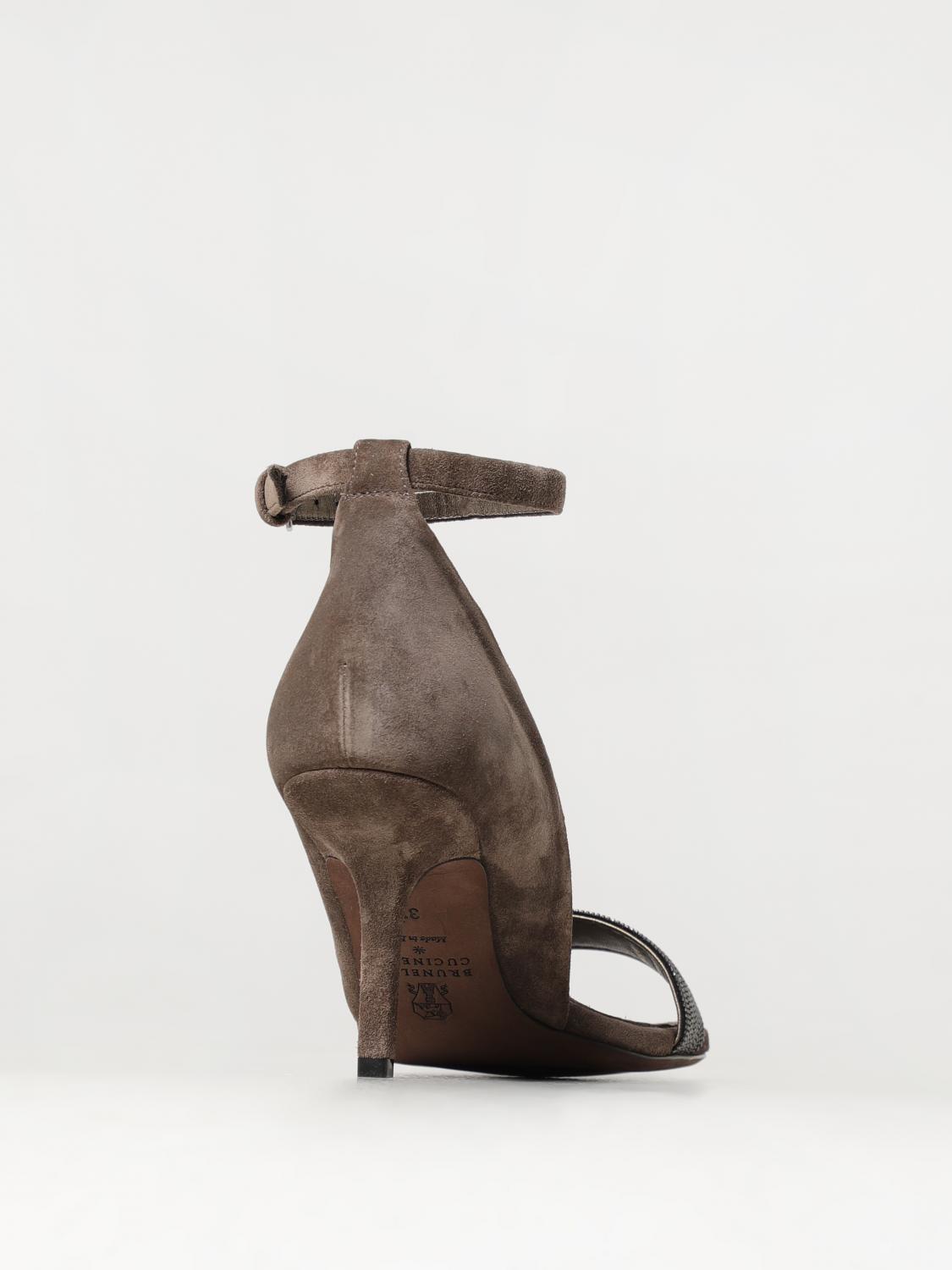 BRUNELLO CUCINELLI HEELED SANDALS: Shoes woman Brunello Cucinelli, Brown - Img 3