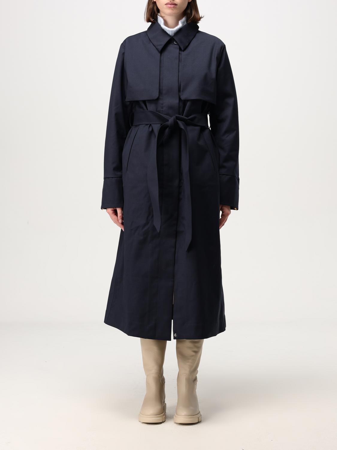 K-WAY TRENCH: Trench K-Way in misto lana e tessuto tecnico , Blue Navy - Img 1