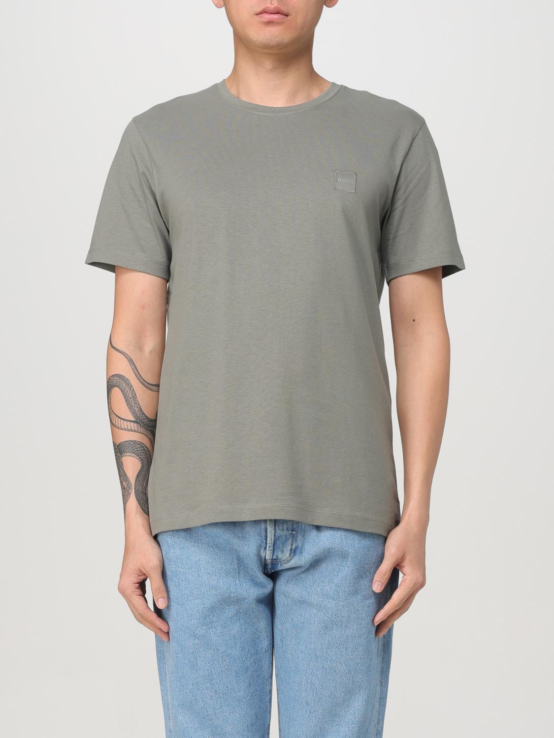 BOSS T-SHIRT: T-shirt Boss in cotone , Grigio - Img 1