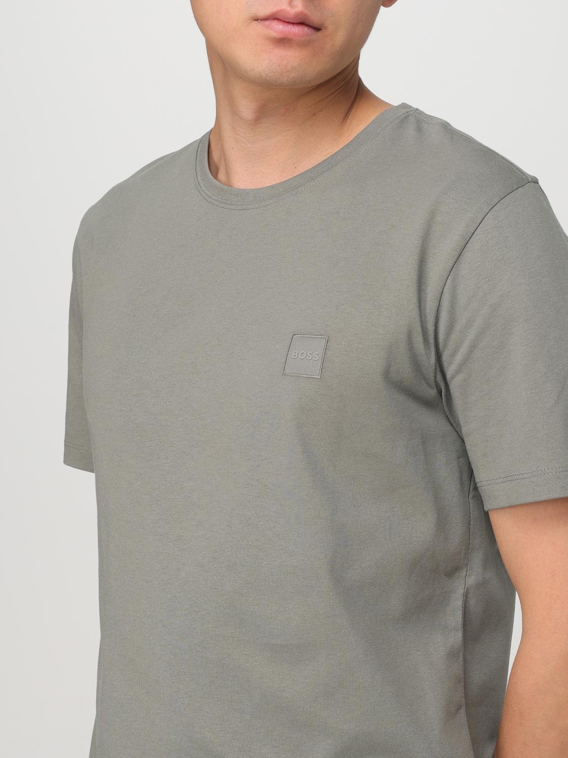 BOSS T-SHIRT: T-shirt Boss in cotone , Grigio - Img 3