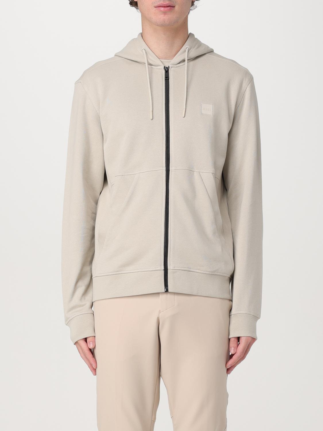 BOSS SWEATSHIRT: Sweatshirt homme Boss, Beige - Img 1