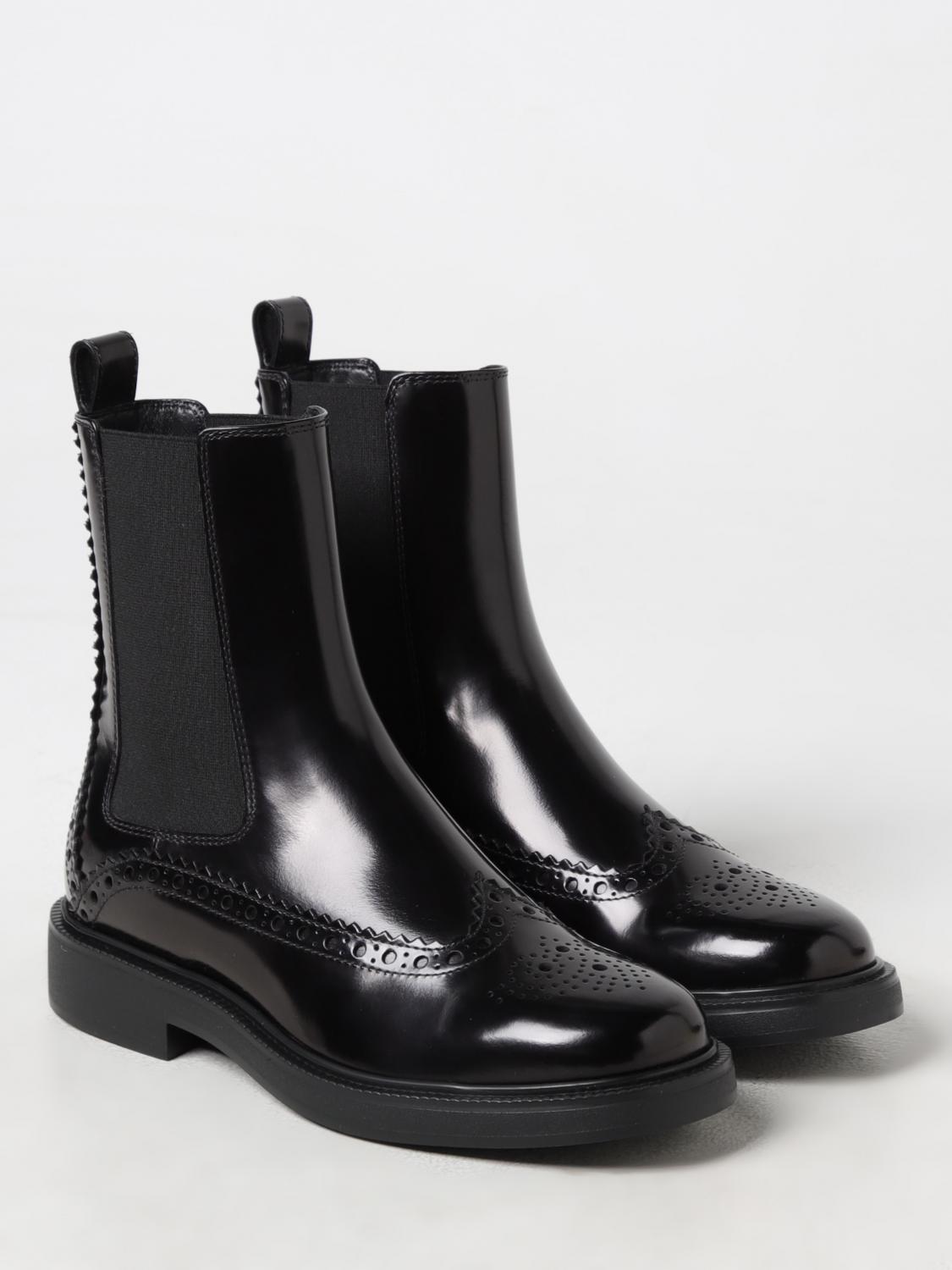 TOD'S BOTTINES PLATES: Bottines plates femme Tod's, Noir - Img 2