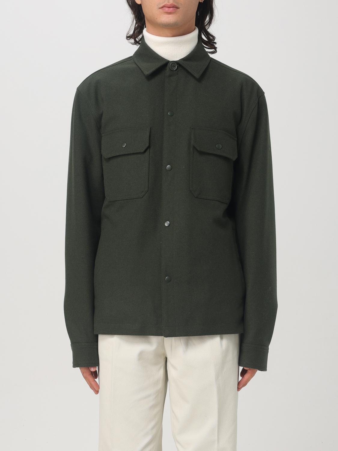 MANUEL RITZ GIACCA: Overshirt Manuel Ritz in misto lana , Verde - Img 1