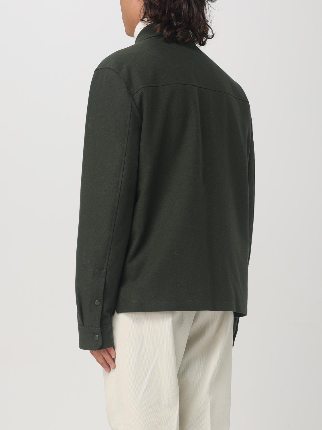 MANUEL RITZ GIACCA: Overshirt Manuel Ritz in misto lana , Verde - Img 2