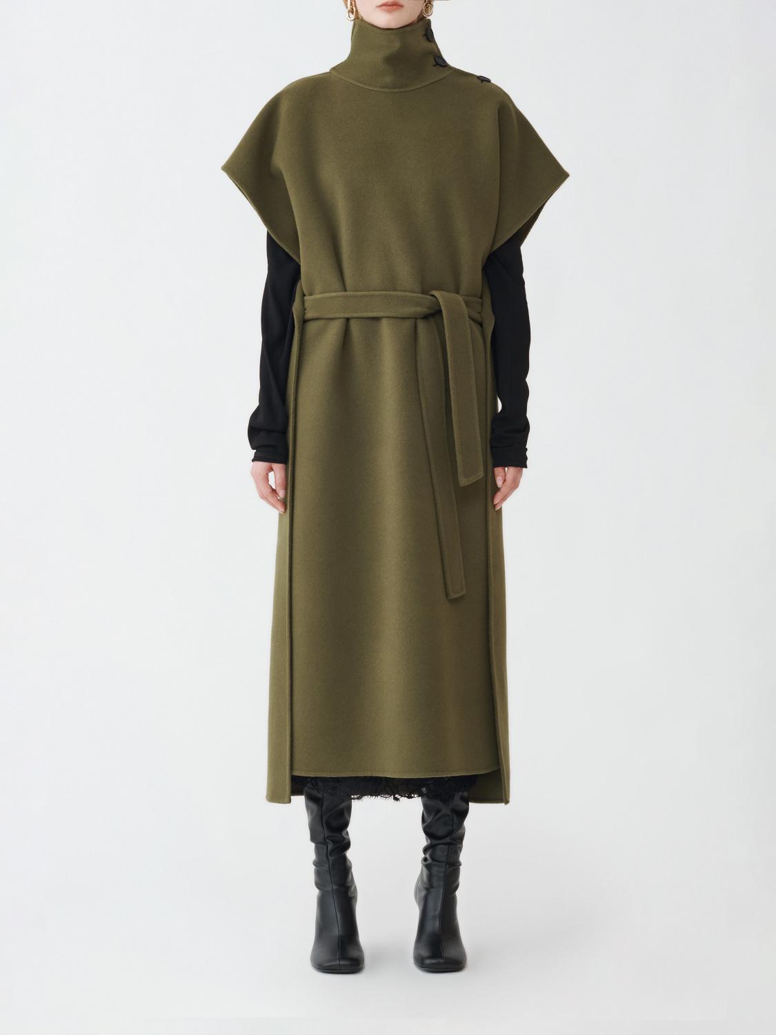 FABIANA FILIPPI CAPE: Coat woman Fabiana Filippi, Green - Img 1