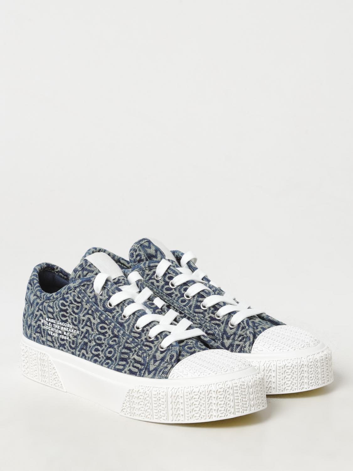 MARC JACOBS SNEAKERS: Sneakers The Denim Monogram Marc Jacobs in denim jacquard , Denim - Img 2