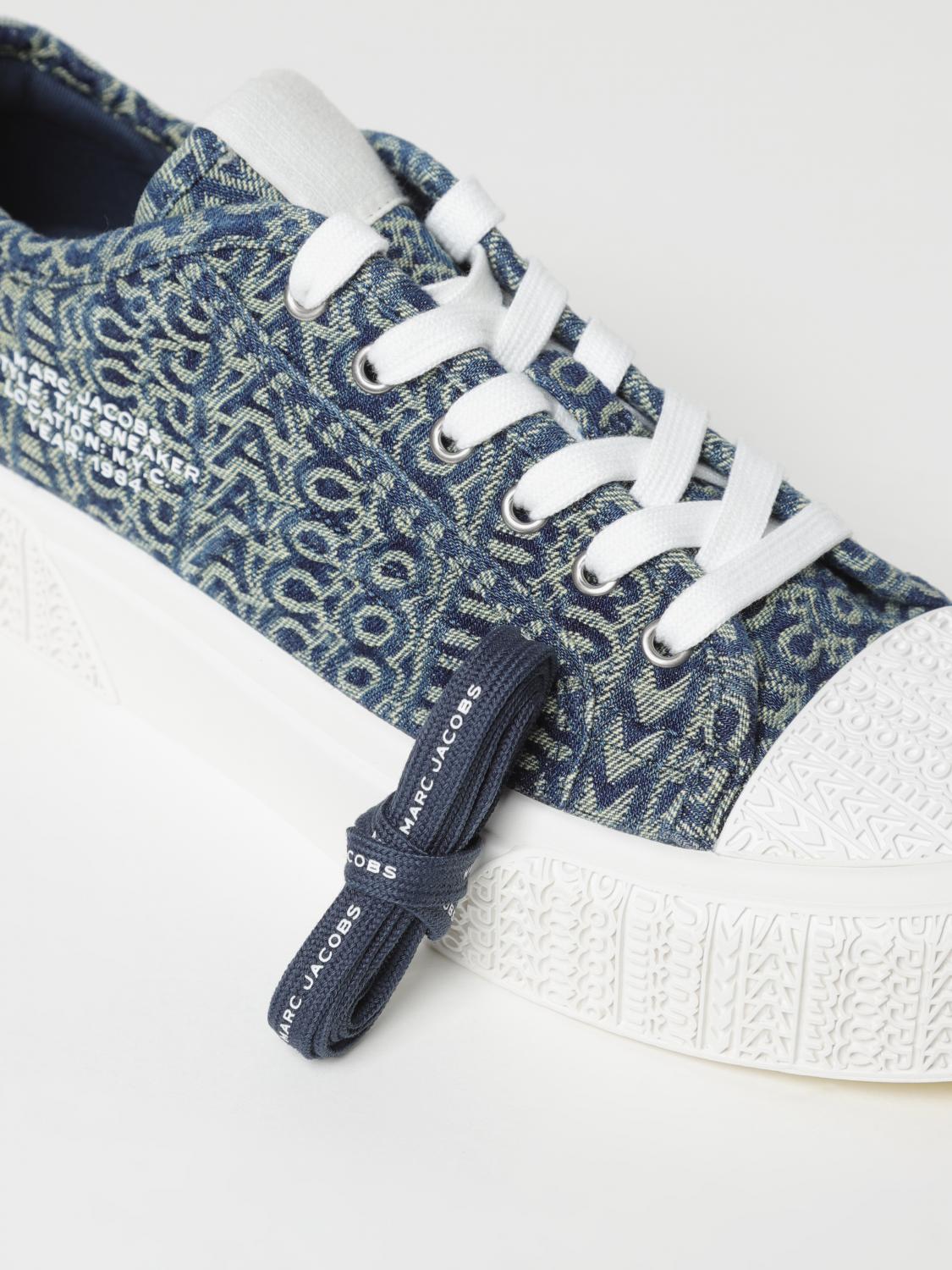 MARC JACOBS SNEAKERS: Sneakers The Denim Monogram Marc Jacobs in denim jacquard , Denim - Img 4