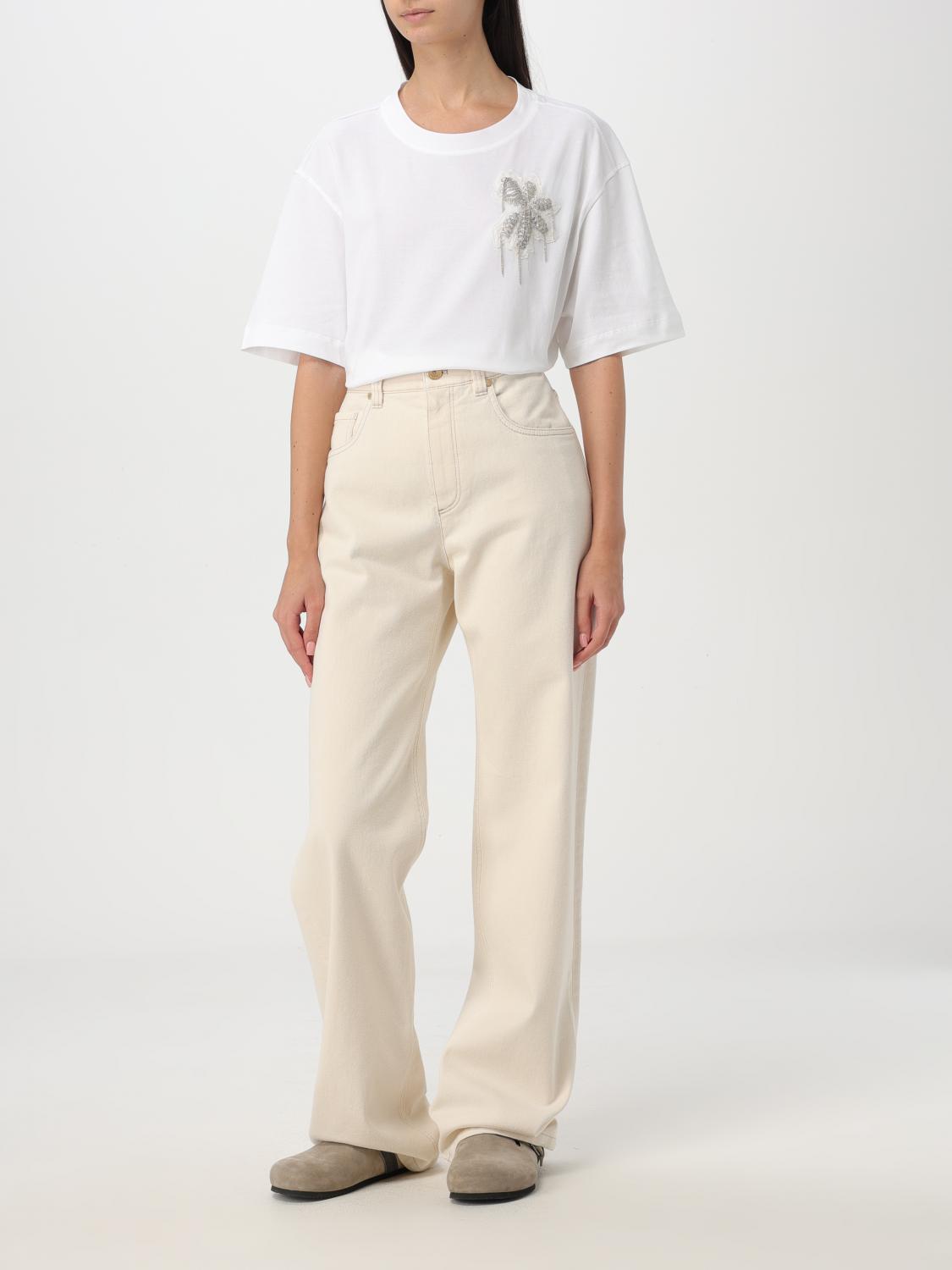 BRUNELLO CUCINELLI PANTS: Pants woman Brunello Cucinelli, Beige - Img 2