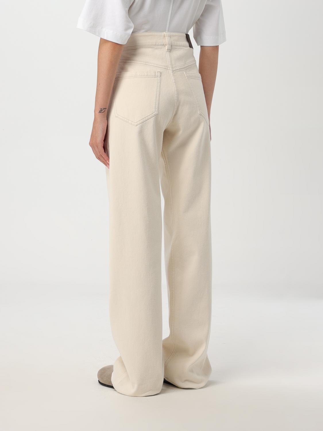 BRUNELLO CUCINELLI PANTS: Pants woman Brunello Cucinelli, Beige - Img 3