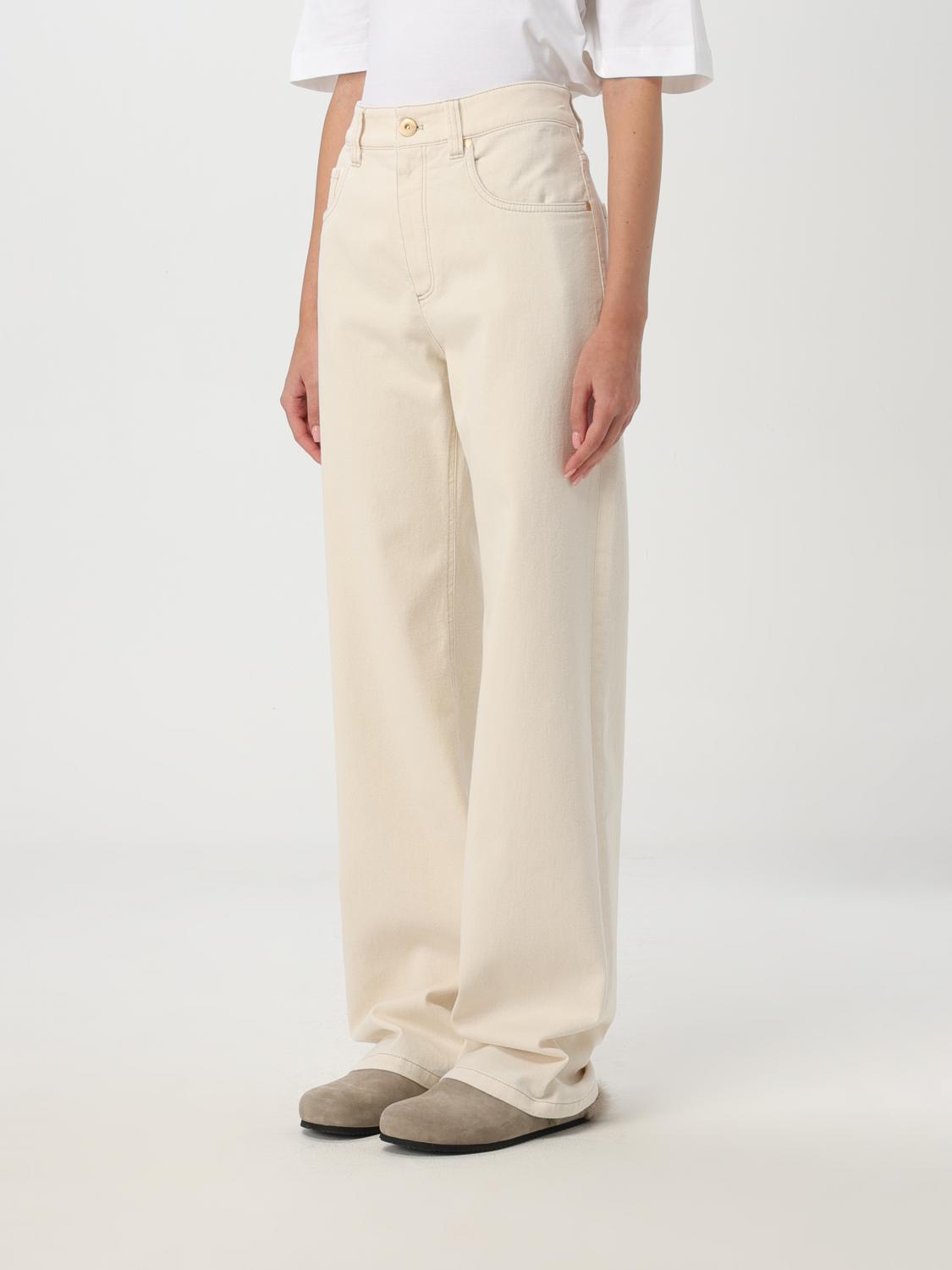 BRUNELLO CUCINELLI PANTS: Pants woman Brunello Cucinelli, Beige - Img 4