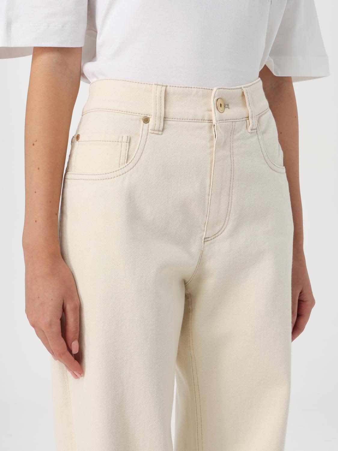 BRUNELLO CUCINELLI PANTS: Pants woman Brunello Cucinelli, Beige - Img 5