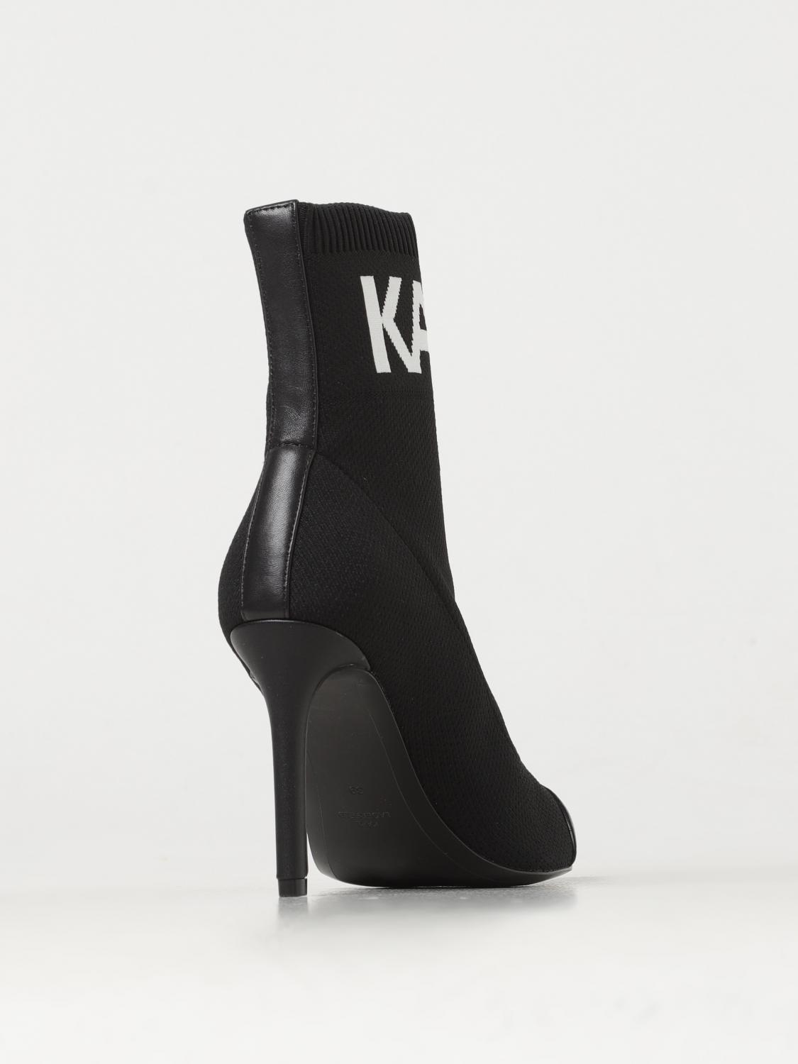 KARL LAGERFELD FLAT ANKLE BOOTS: Flat ankle boots woman Karl Lagerfeld, Black - Img 3