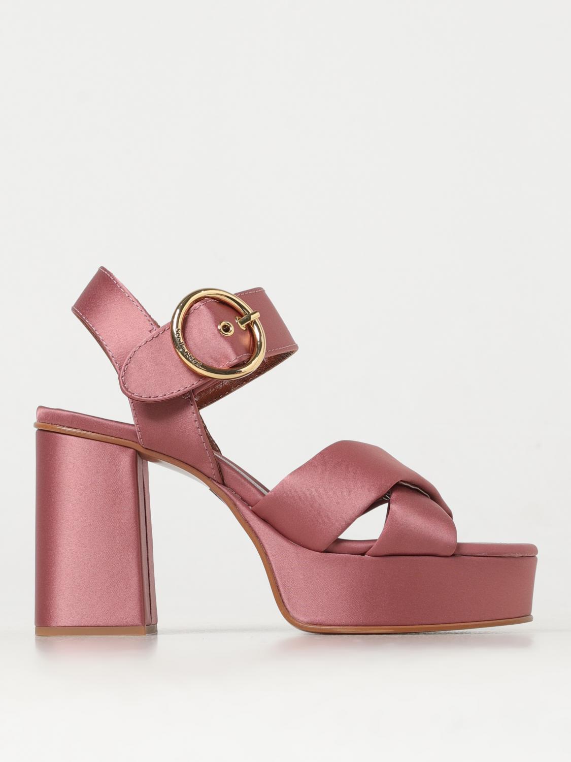 SEE BY CHLOÉ HEELED SANDALS: Wedge shoes woman See by ChloÉ, Pink - Img 1