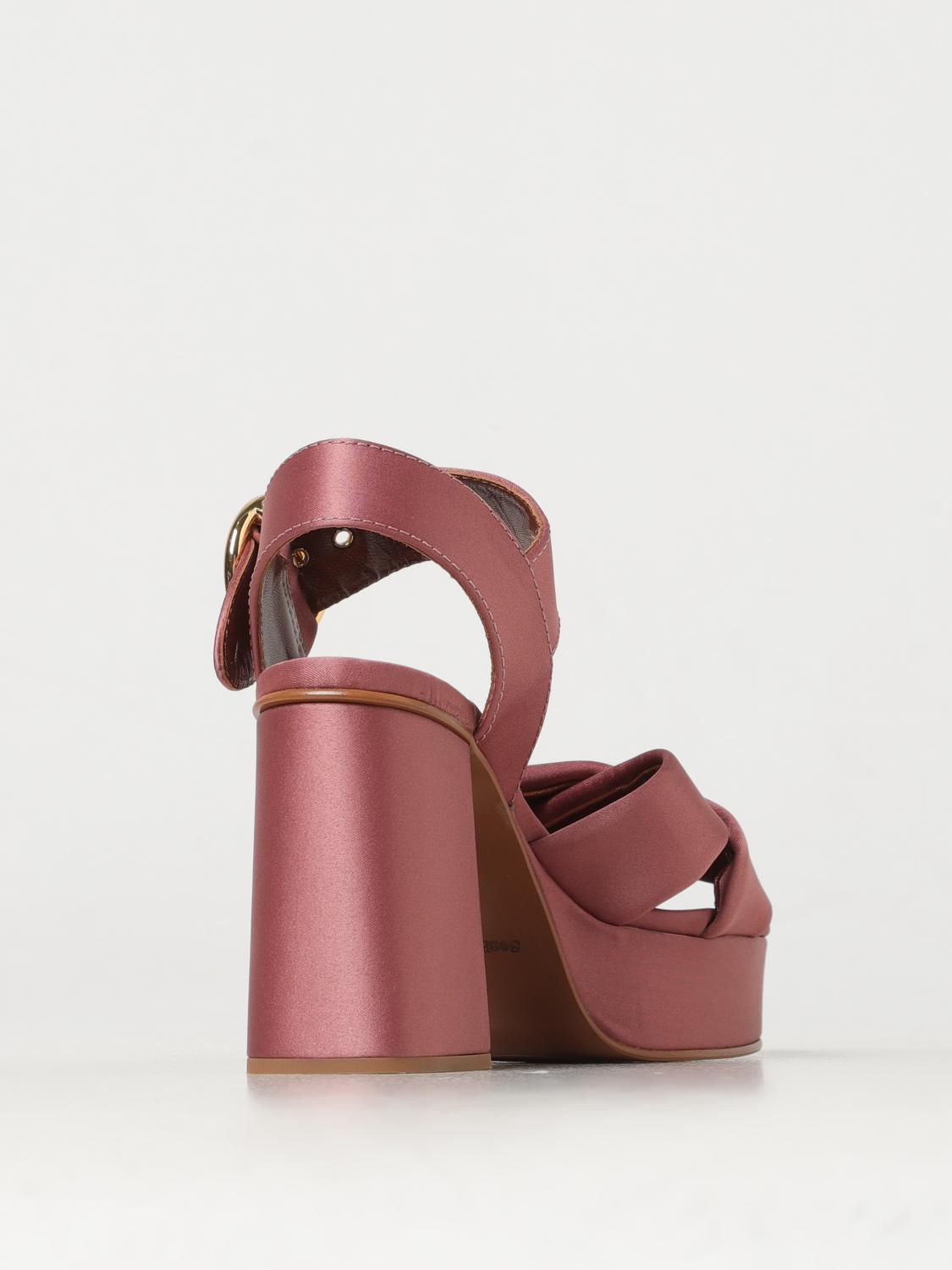 SEE BY CHLOÉ HEELED SANDALS: Wedge shoes woman See by ChloÉ, Pink - Img 3