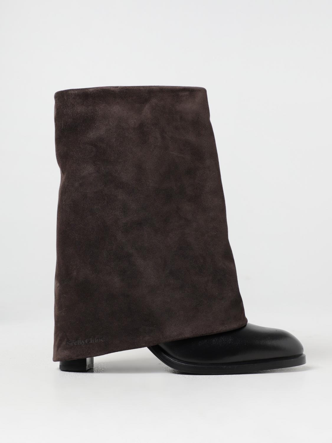 SEE BY CHLOÉ STIEFEL: Flache stiefeletten damen See by ChloÉ, Schwarz - Img 1