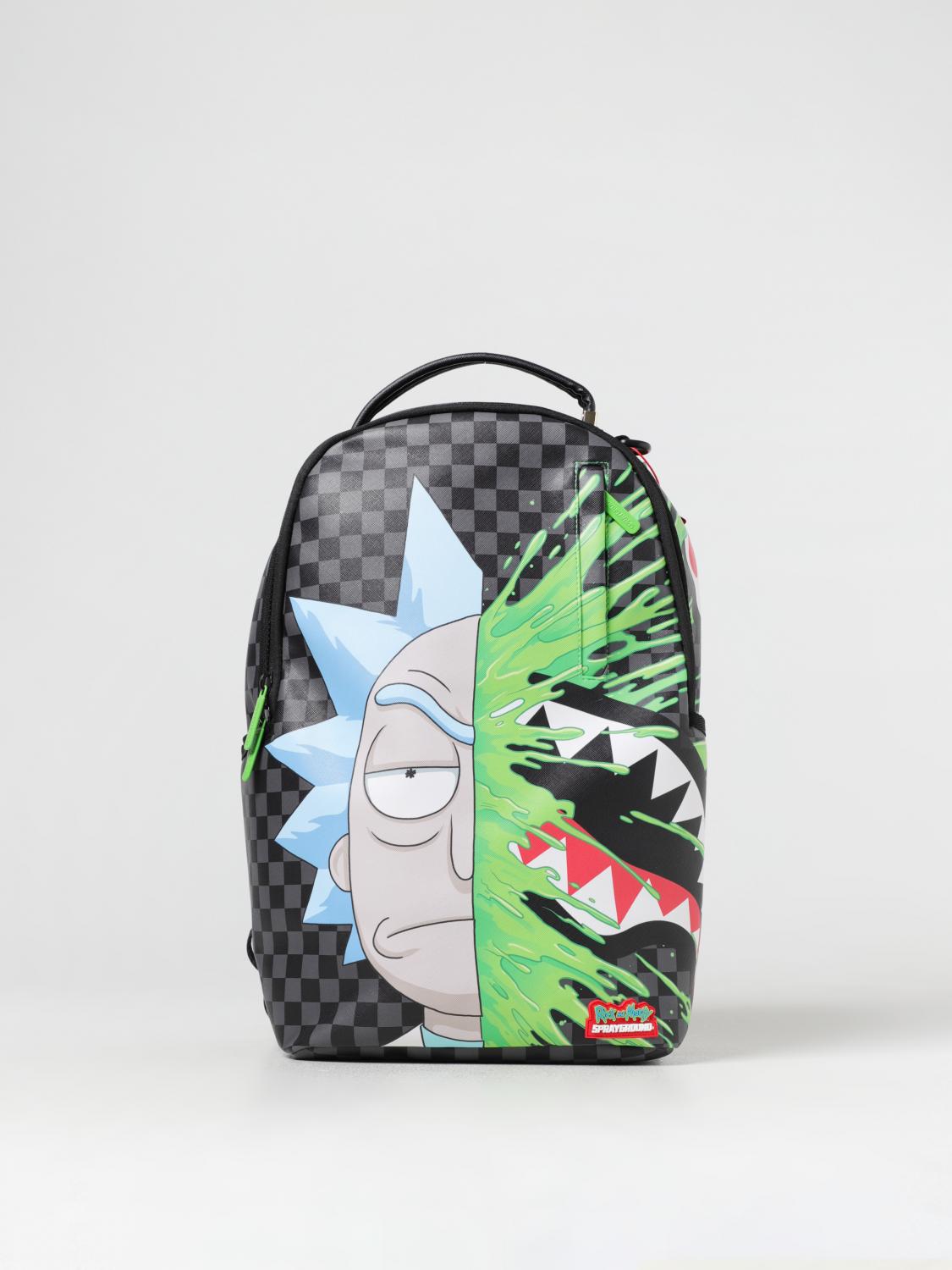 Giglio Zaino Rick & Morty Brainshark Sprayground in cotone spalmato saffiano