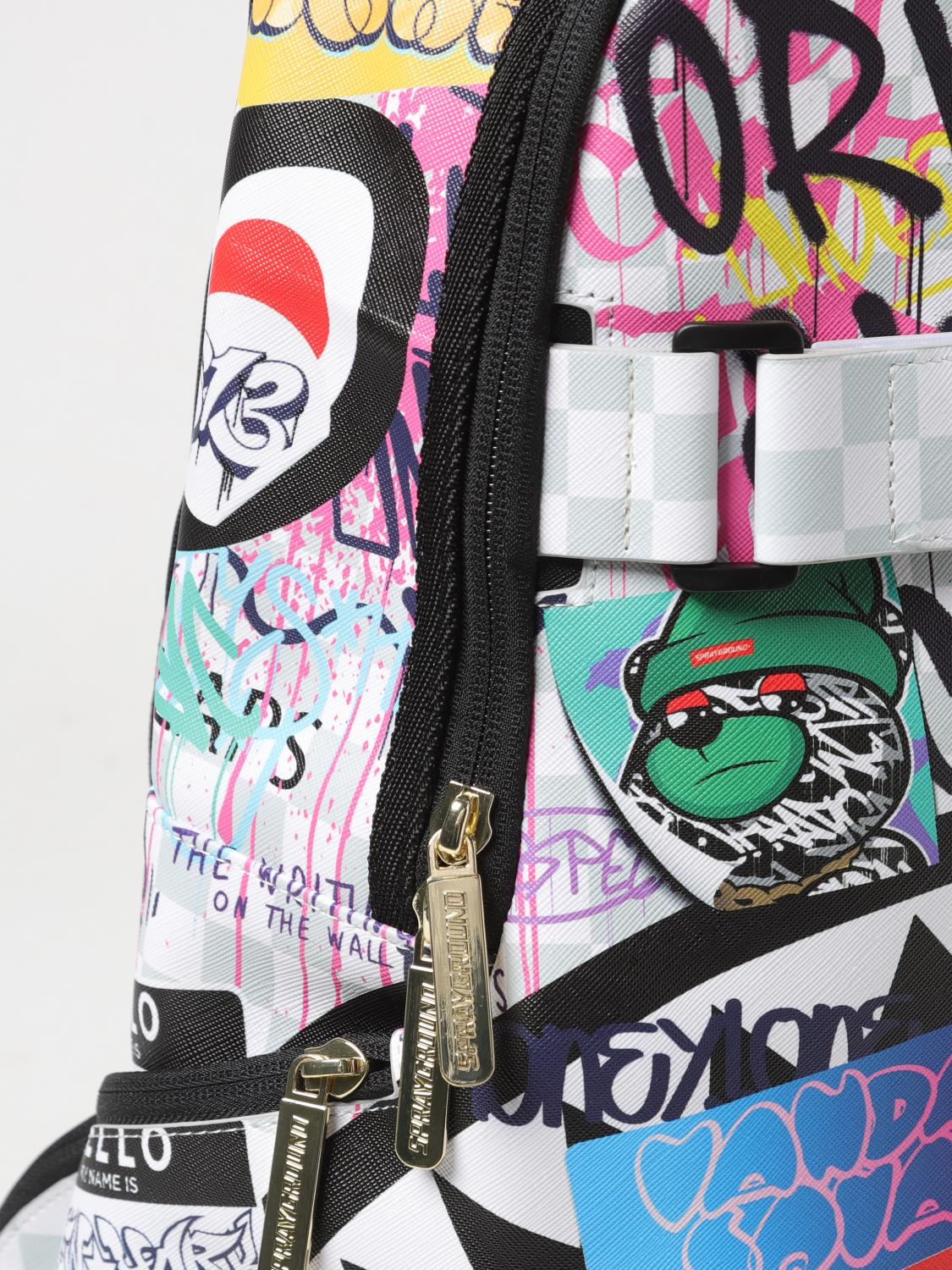 SPRAYGROUND ZAINO: Zaino Sip The Rizz Sharksport Skater Sprayground in cotone spalmato saffiano , Fantasia - Img 3