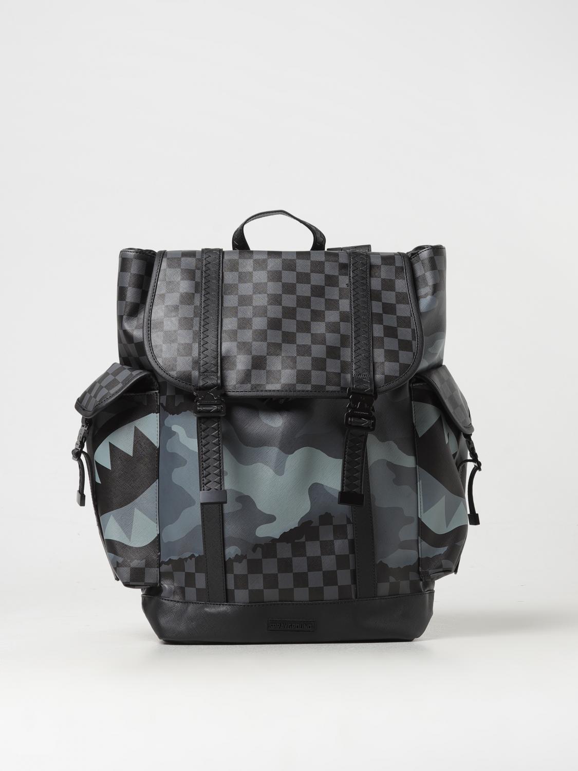 SPRAYGROUND ZAINO: Zaino 3AM Tear It Up Sprayground in cotone spalmato saffiano con check all over , Fantasia - Img 1