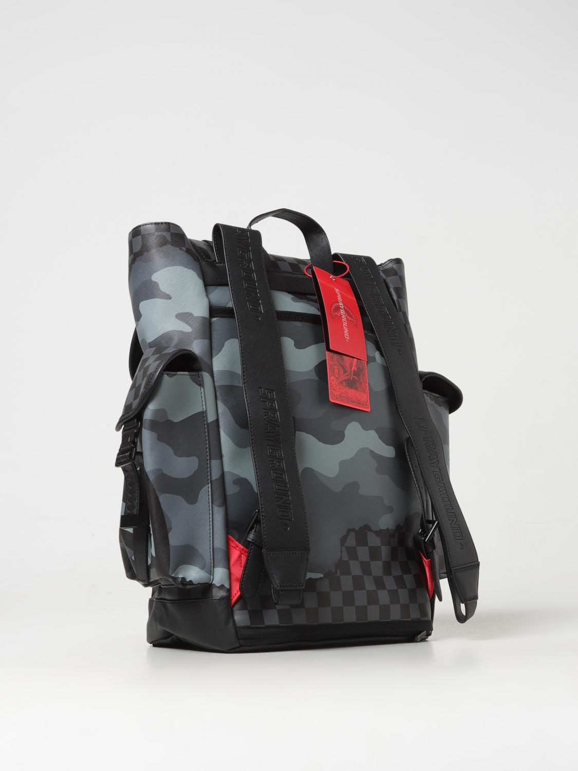 SPRAYGROUND ZAINO: Zaino 3AM Tear It Up Sprayground in cotone spalmato saffiano con check all over , Fantasia - Img 2