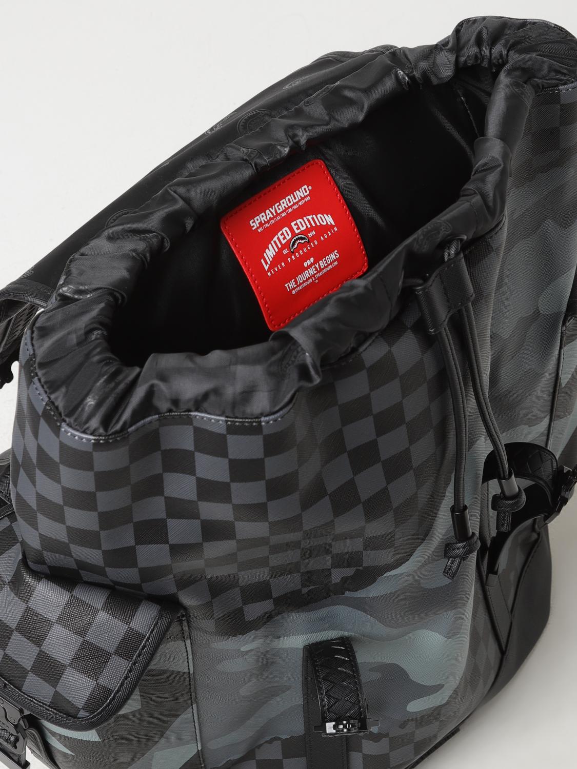 SPRAYGROUND ZAINO: Zaino 3AM Tear It Up Sprayground in cotone spalmato saffiano con check all over , Fantasia - Img 4