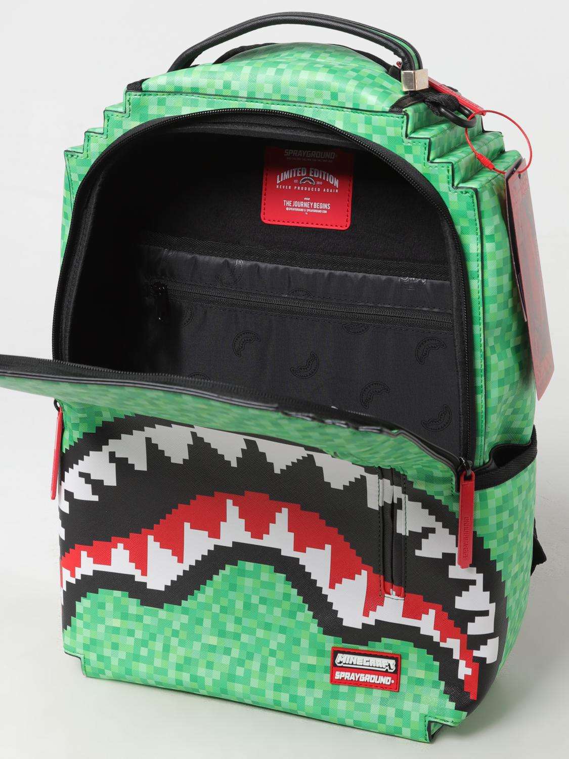 SPRAYGROUND ZAINO: Zaino Pixel Shape Sprayground in cotone spalmato saffiano , Fantasia - Img 4