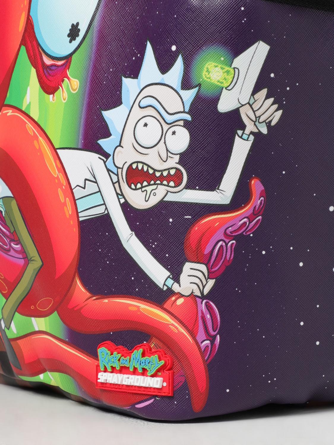 SPRAYGROUND ZAINO: Zaino Rick And Morty Sprayground in cotone spalmato saffiano con stampa , Fantasia - Img 3