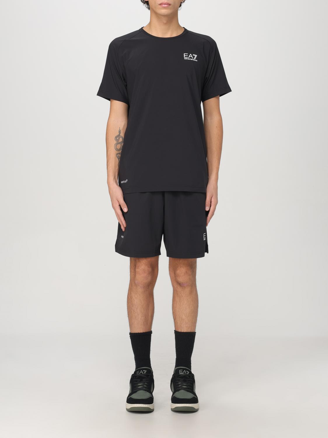 EA7 FORMAL CLOTHES: Ea7 men's t-shirt + shorts set, Black - Img 1