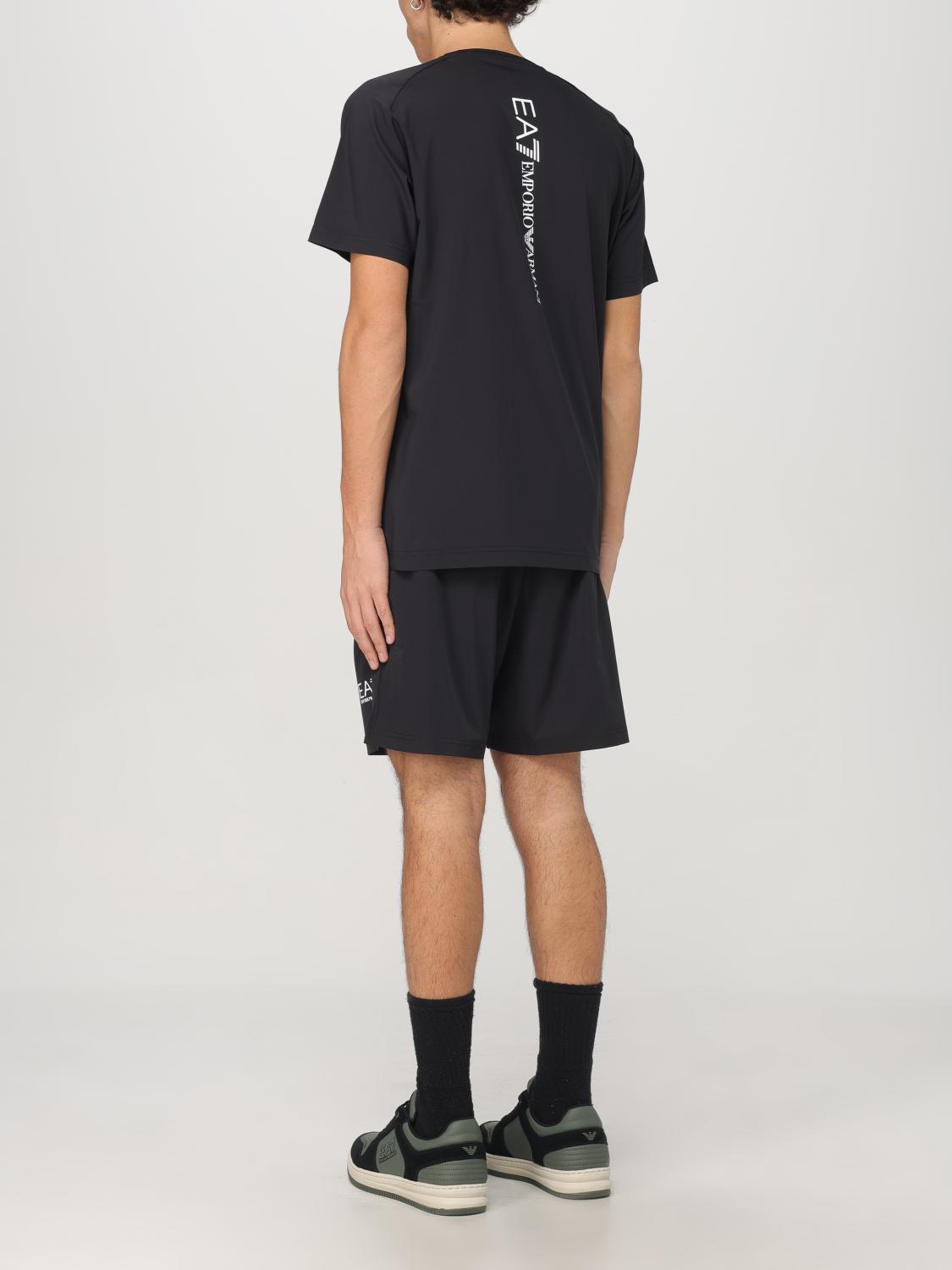 EA7 FORMAL CLOTHES: Ea7 men's t-shirt + shorts set, Black - Img 3