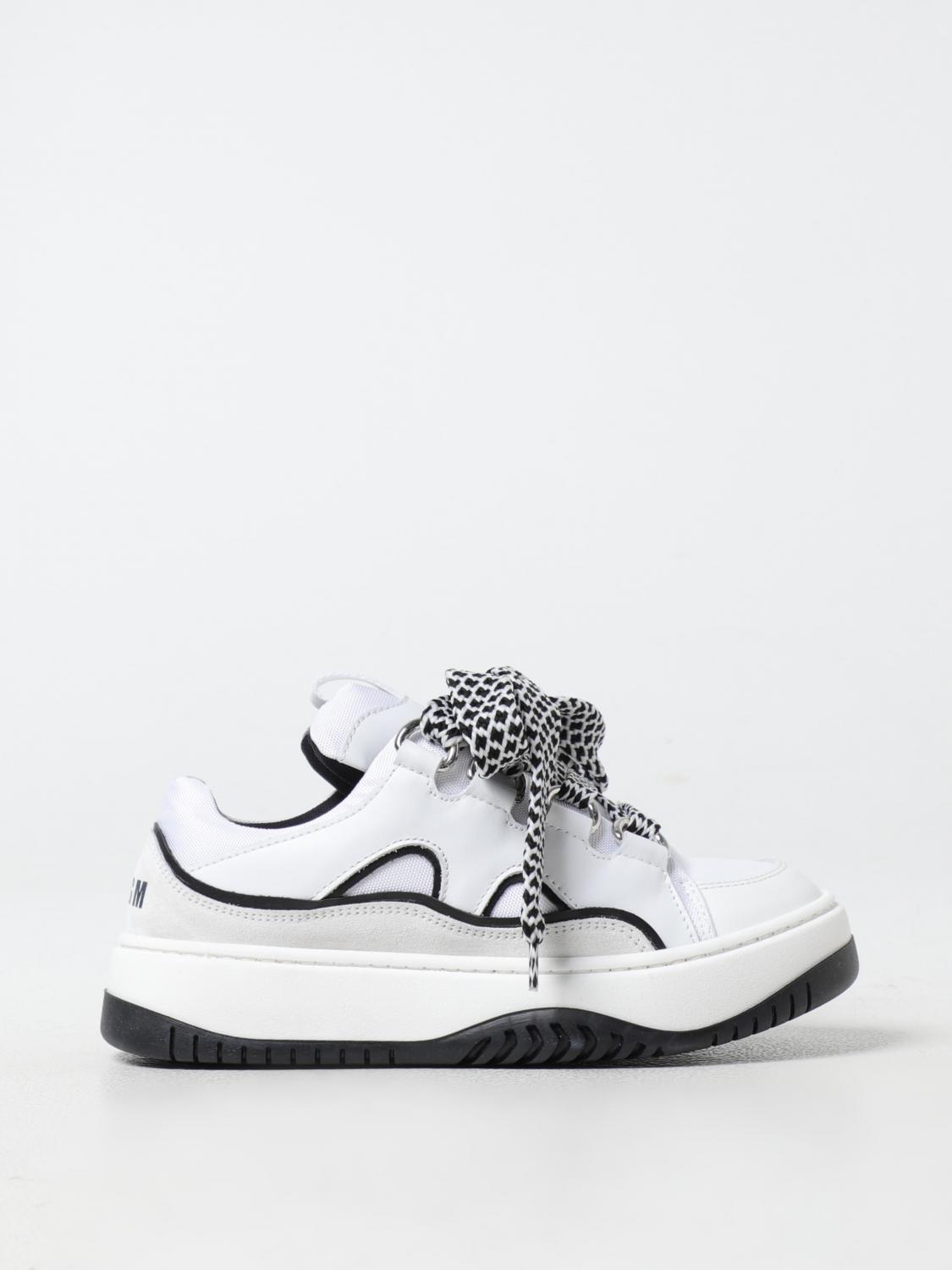 MSGM KIDS SCARPE: Sneakers Curb MSGM Kids in pelle e mesh , Bianco - Img 1