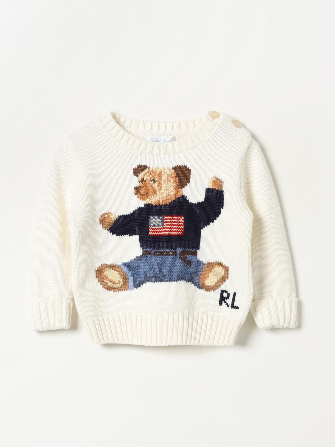 POLO RALPH LAUREN SWEATER: Sweater kids Polo Ralph Lauren, White - Img 1