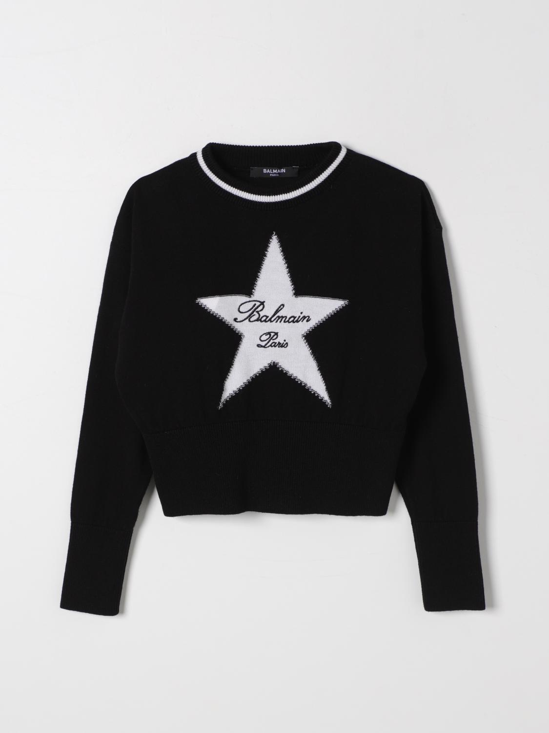 BALMAIN SWEATER: Sweater kids Balmain, Black - Img 1