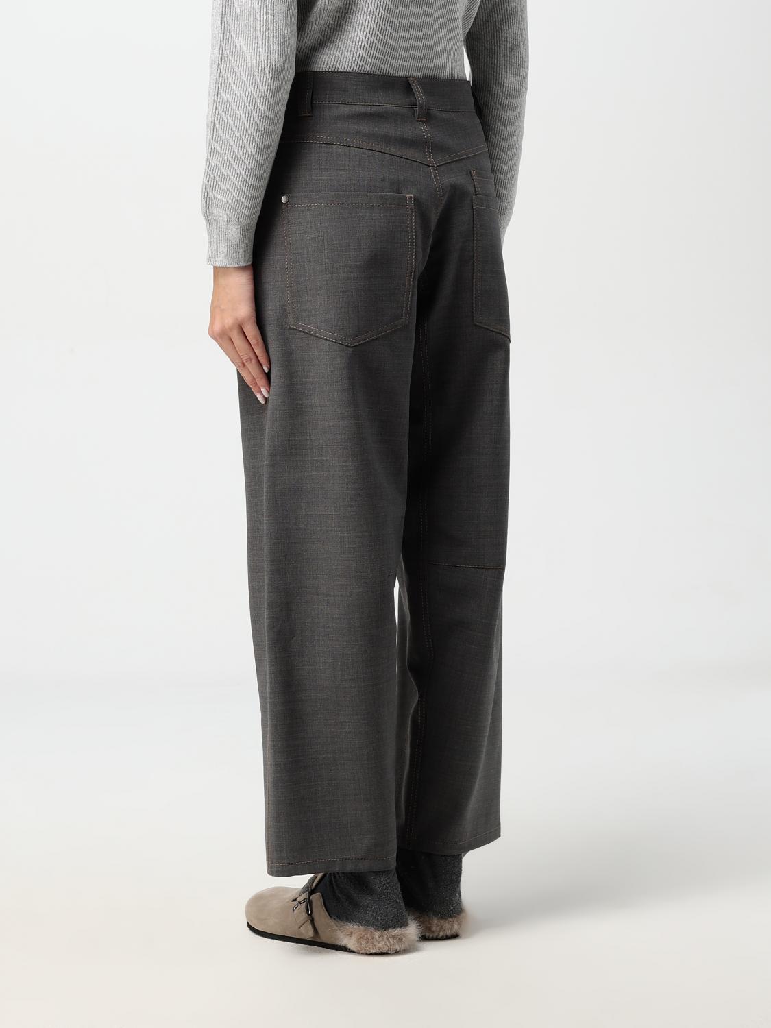 BRUNELLO CUCINELLI PANTS: Pants woman Brunello Cucinelli, Grey - Img 3