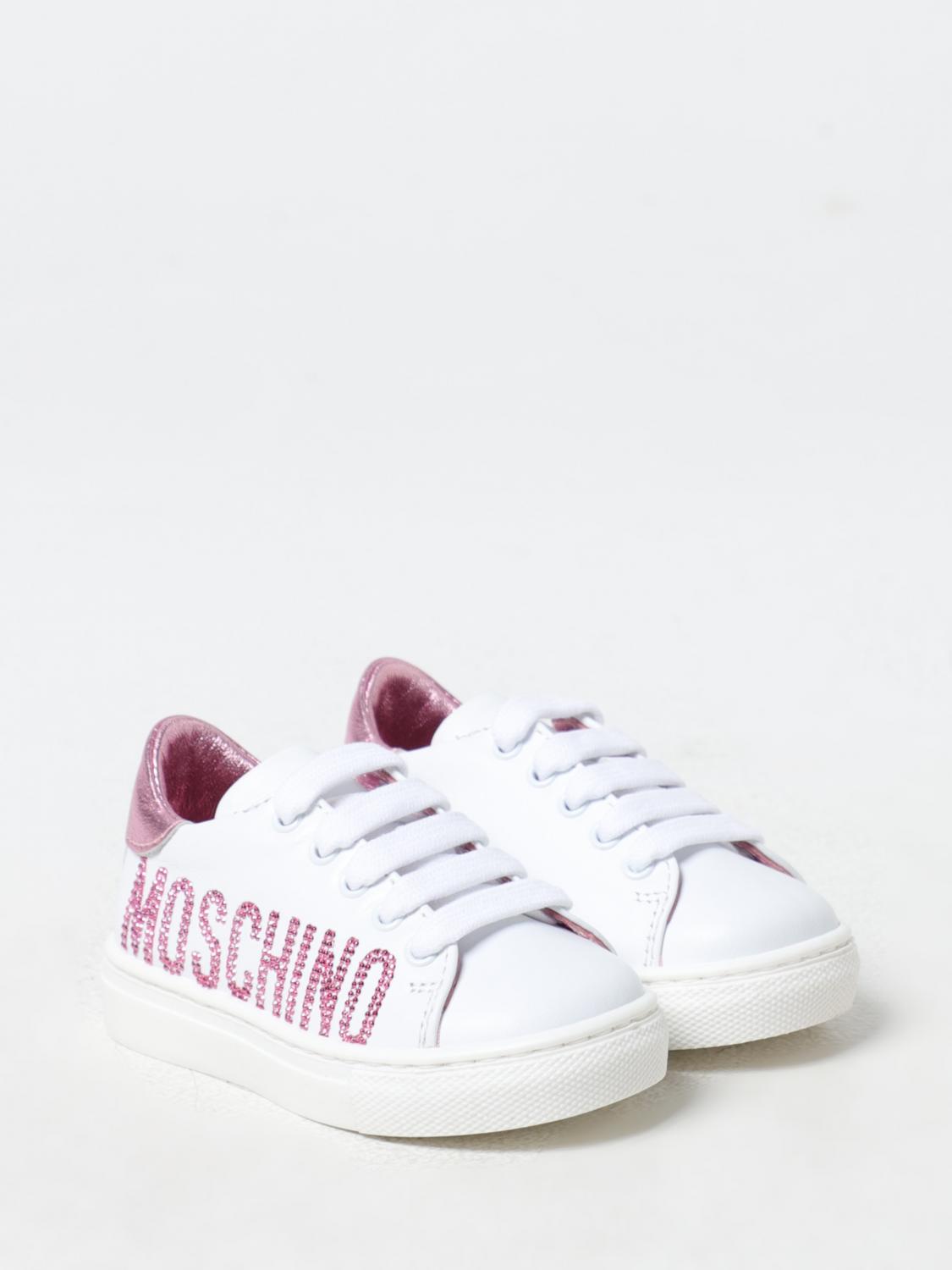 MOSCHINO BASKETS: Chaussures enfant Moschino, Blanc - Img 2