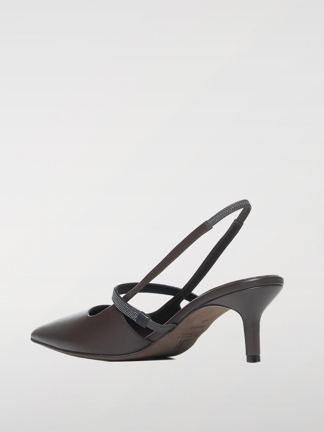 BRUNELLO CUCINELLI HIGH HEEL SHOES: Pumps woman Brunello Cucinelli, Brown - Img 3