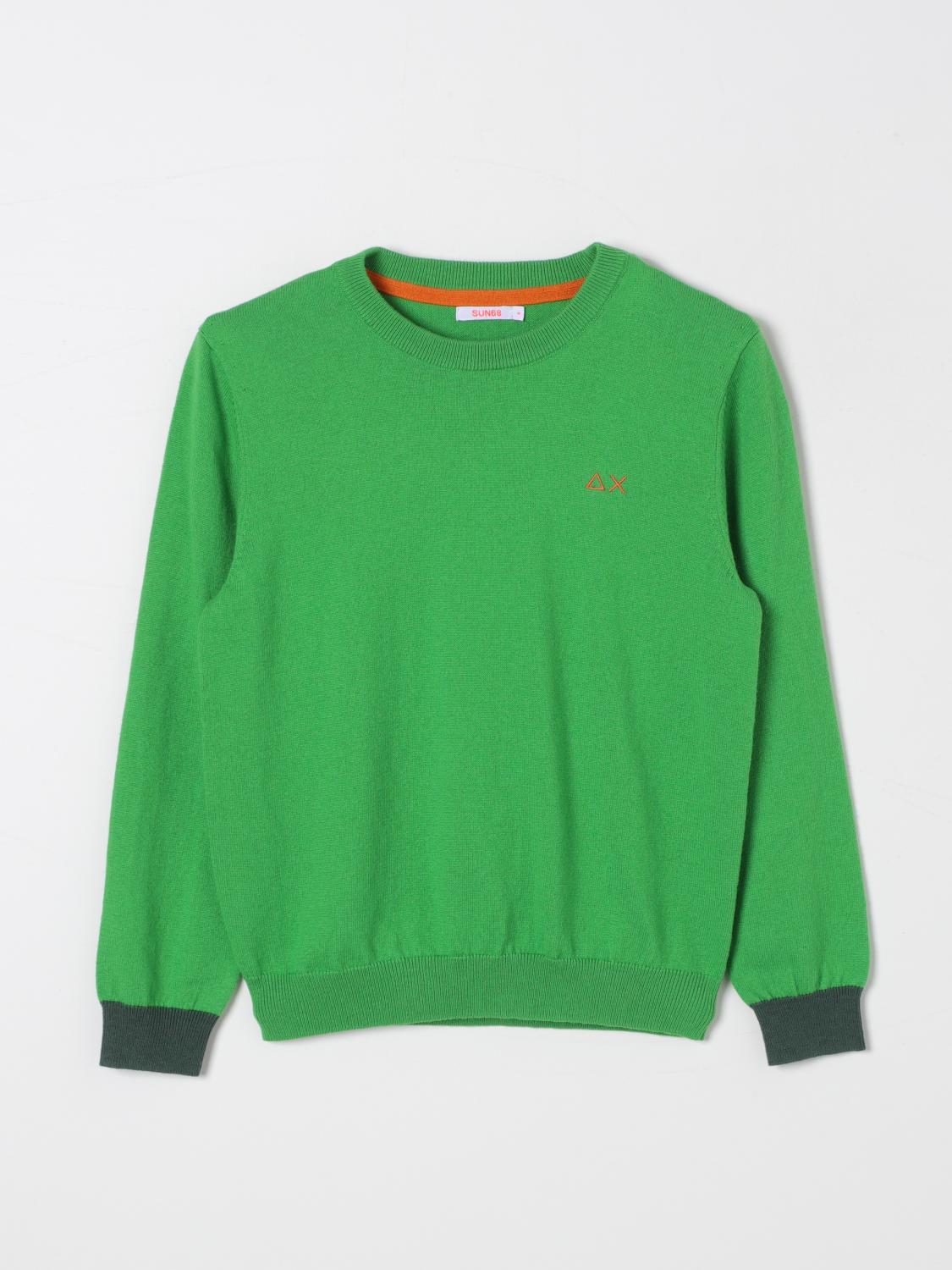 SUN 68 SWEATER: Sweater kid SUN68, Green - Img 1