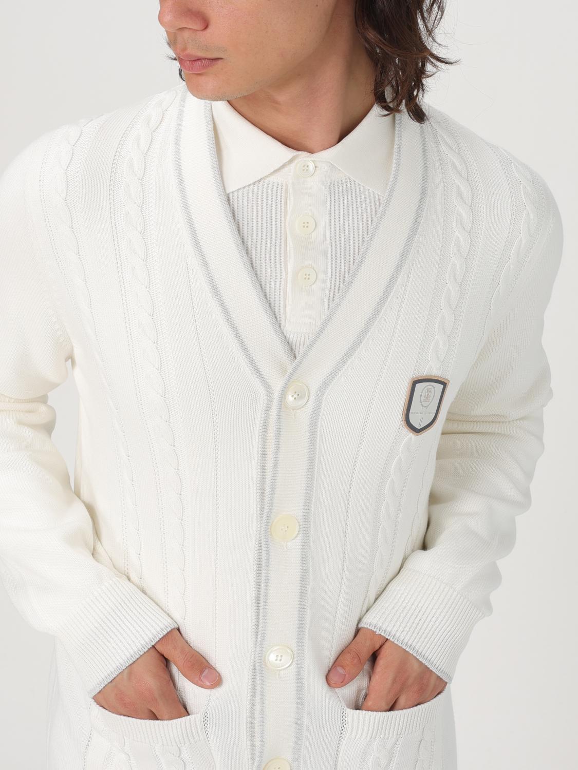 BRUNELLO CUCINELLI CARDIGAN: Cardigan men Brunello Cucinelli, White - Img 5