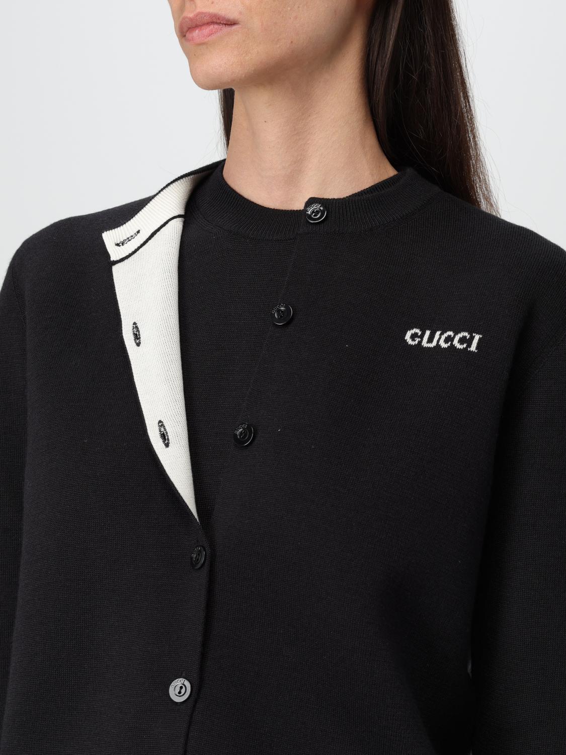 Gucci Cardigan woman - Black | 789673XKD3P | GIGLIO.COM