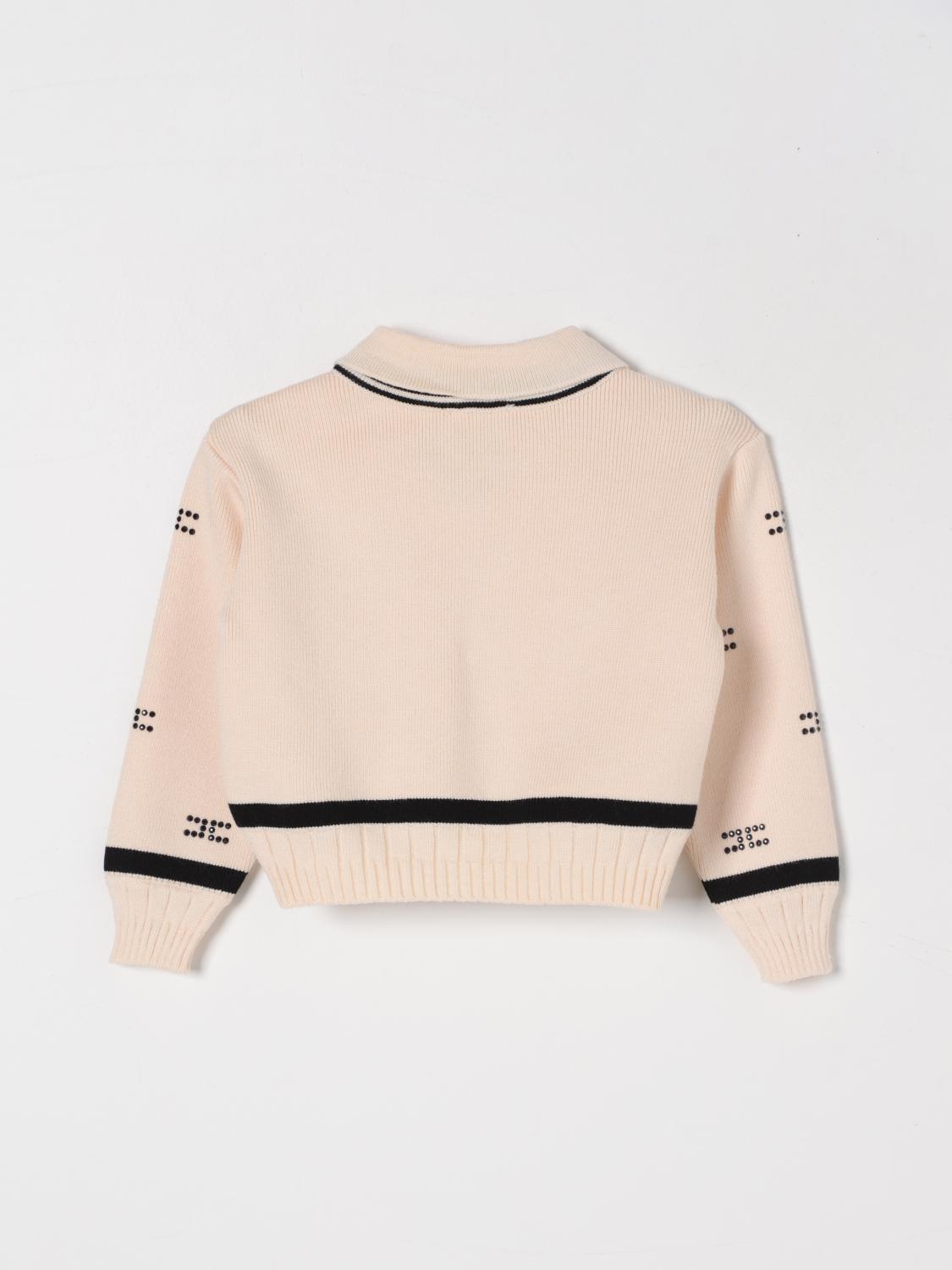 ELISABETTA FRANCHI LA MIA BAMBINA PULL: Pull enfant Elisabetta Franchi La Mia Bambina, Beurre - Img 2